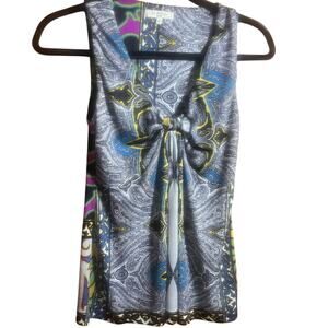 Etro Milan Silk Blend Sleeveless Paisley Top size 42 US 14